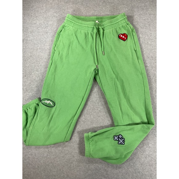aerie Pants - Aerie Green Ski Patch Joggers Sweatpants Women XS Cotton Blend French Terry 2650